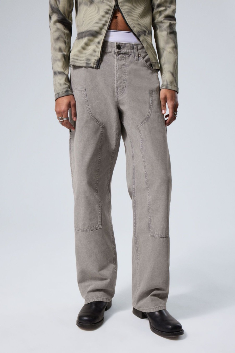 Online Weekday Washed Loose Carpenter Trousers