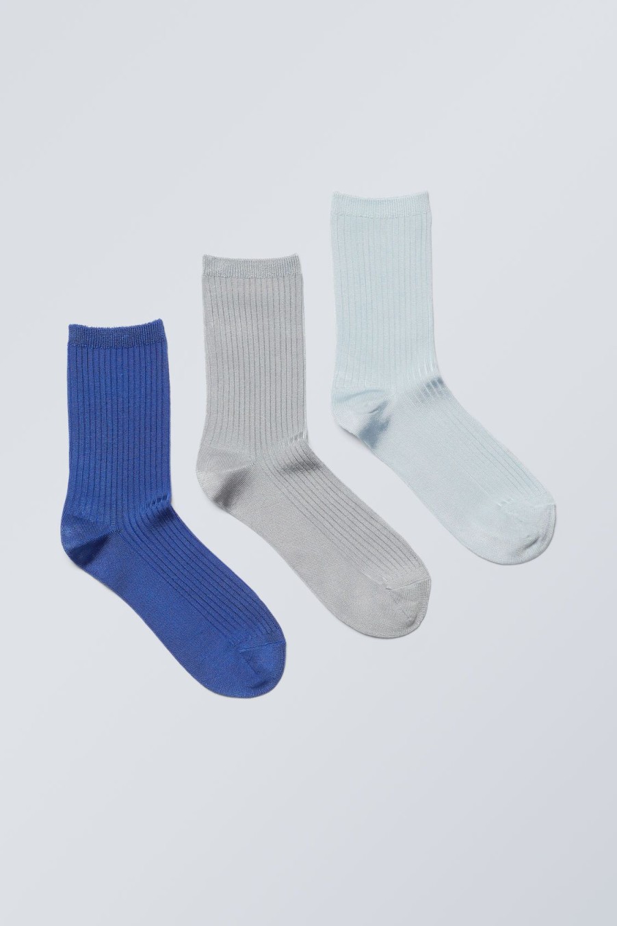 New Weekday 3-Pack Lova Shiny Socks