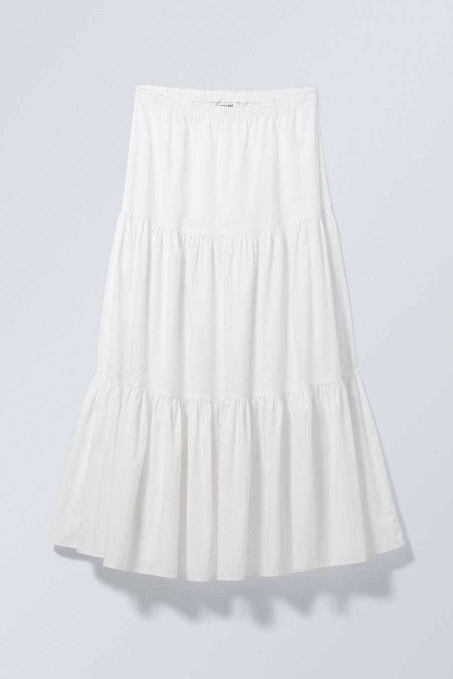 Hot Weekday Tiered Maxi Poplin Skirt