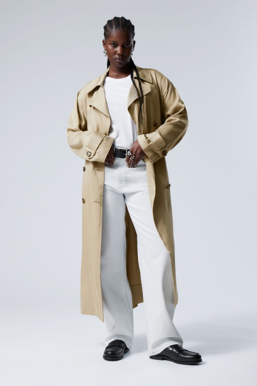 Best Weekday Evelyn Relaxed Lyocell Trench Coat