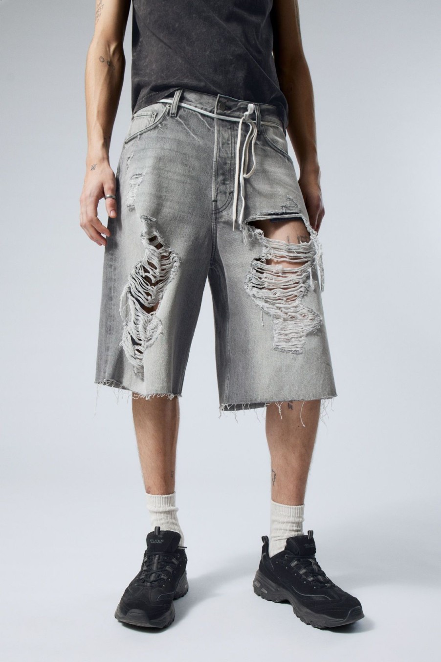 Online Weekday Astro Denim Loose Baggy Shorts