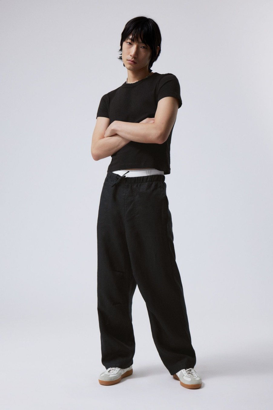 Clearance Weekday Relaxed Linen Trousers