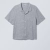 Hot Weekday Loose Short Sleeve Linen Blend Shirt