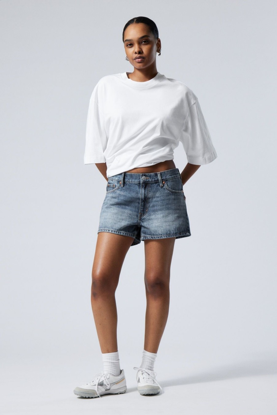 Best Weekday Short Distressed Denim Shorts