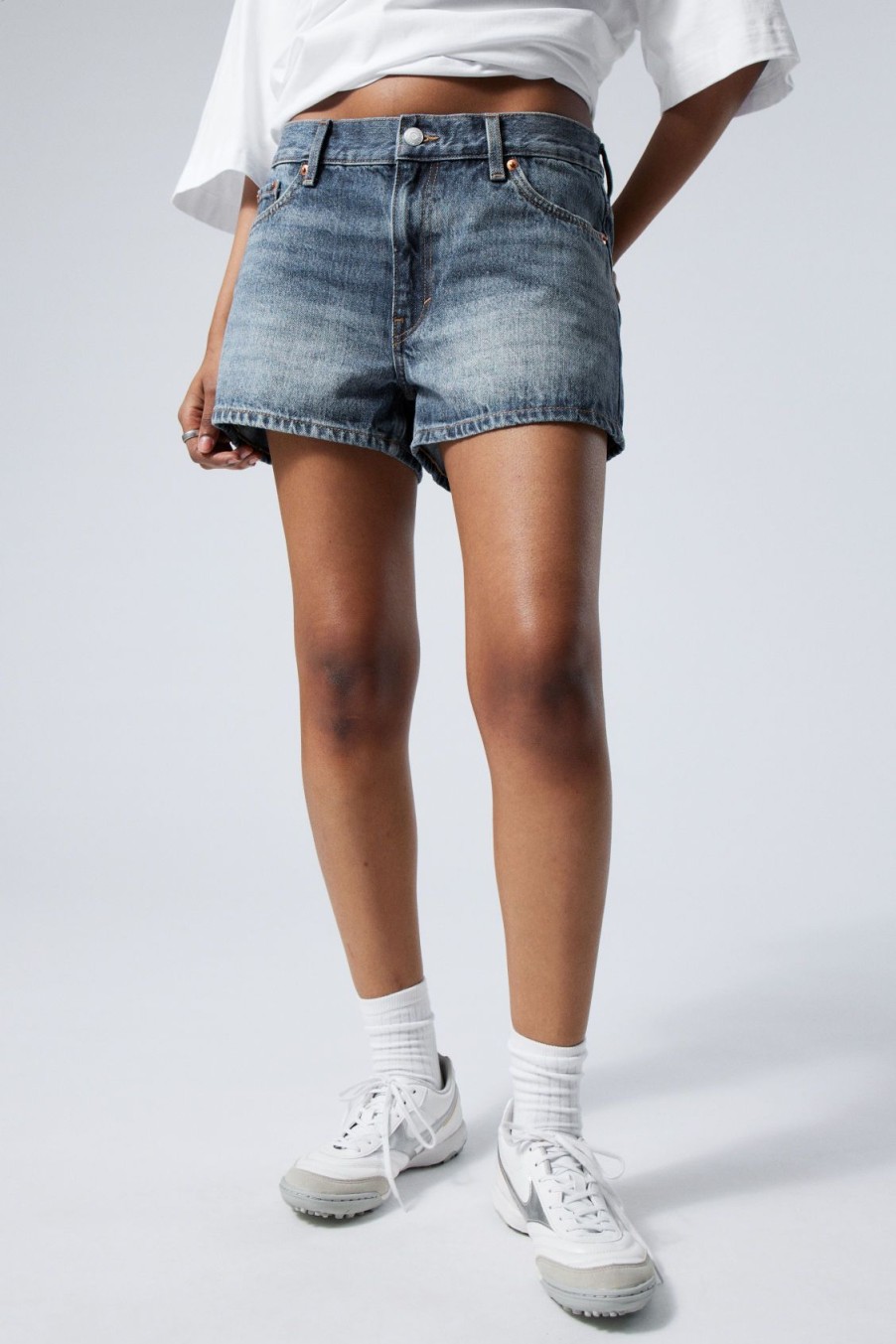 Best Weekday Short Distressed Denim Shorts