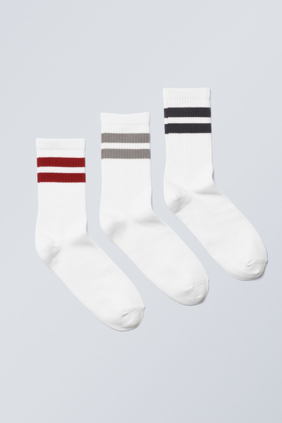 Best Weekday 3-Pack Striped Sport Socks