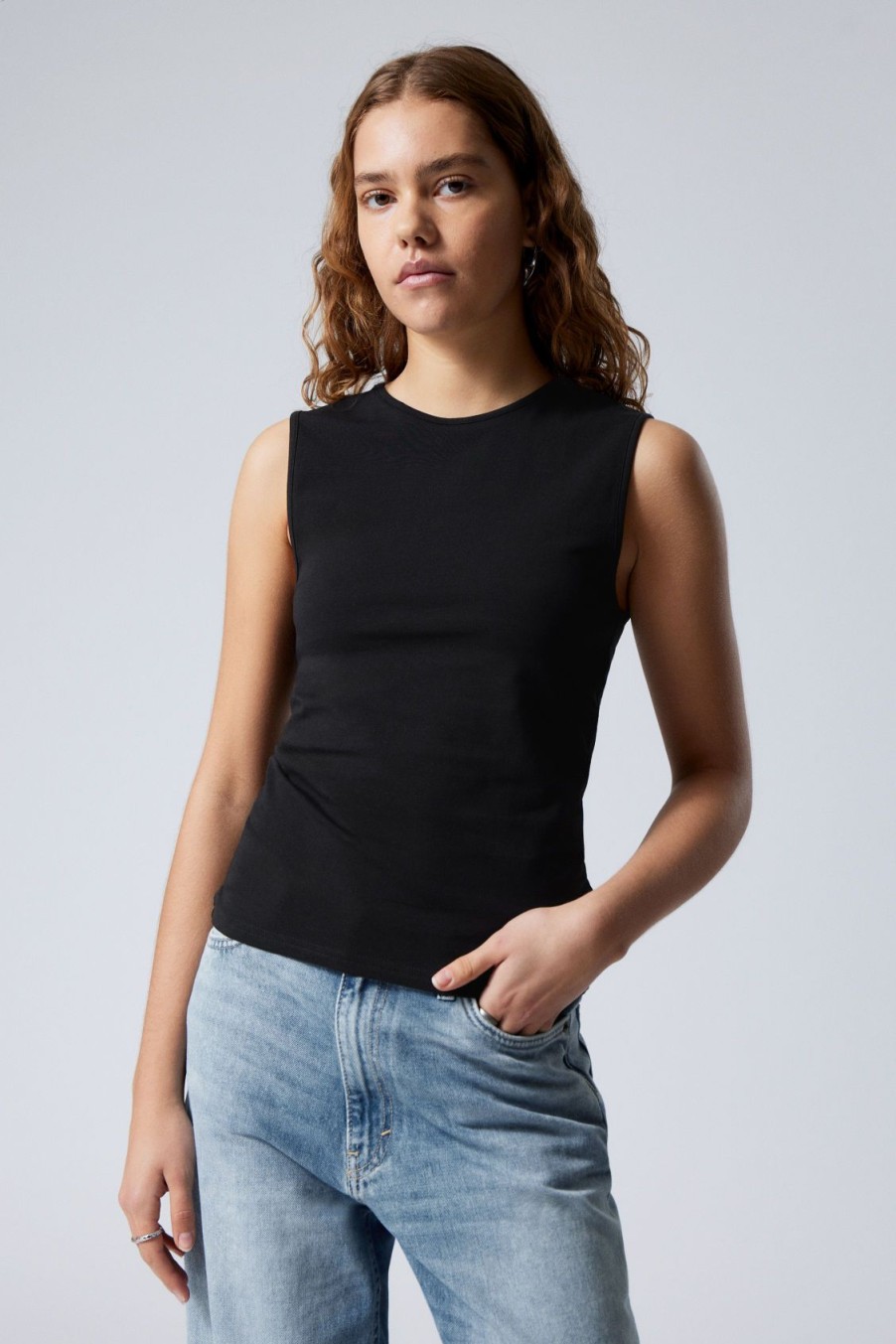 Clearance Weekday Fitted Cotton Tank Top