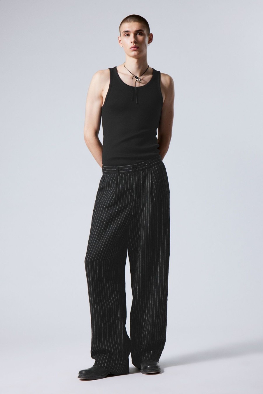 Clearance Weekday Uno Loose Linen Suit Trouser