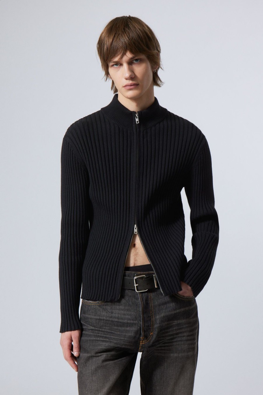 Online Weekday Derek Slim Zipped Cardigan