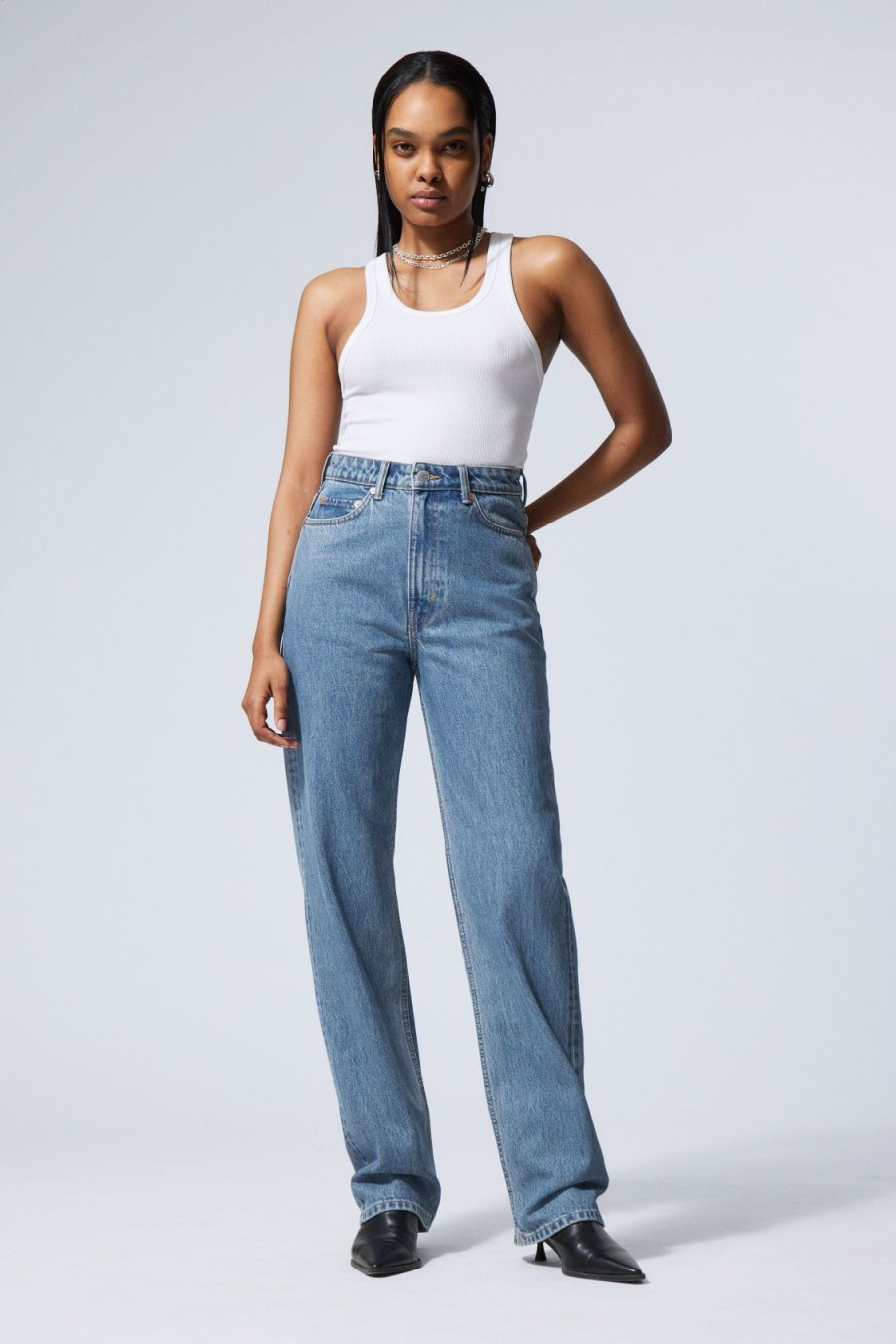 Online Weekday Rowe Extra High Straight Jeans