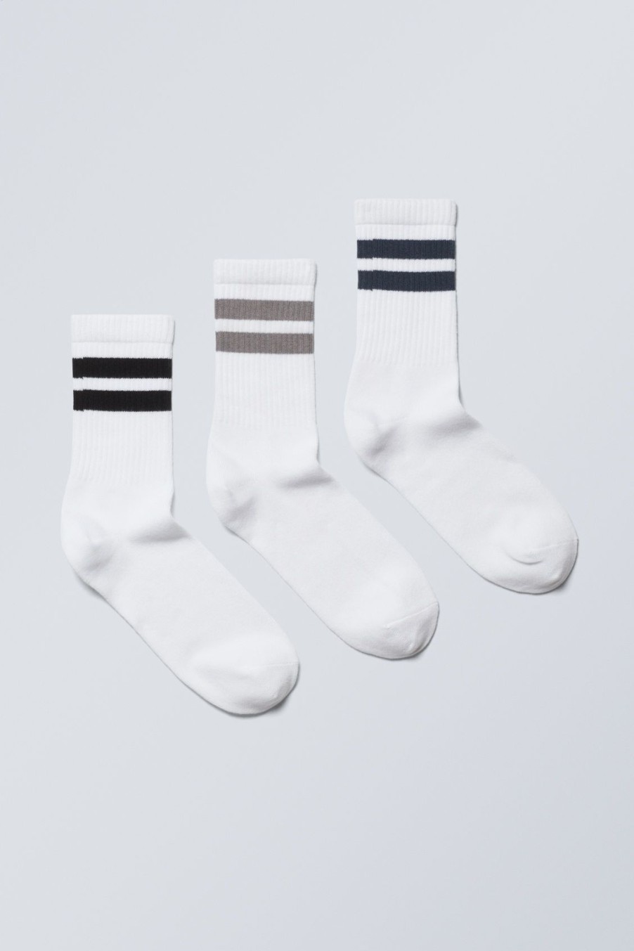 Clearance Weekday 3-Pack Striped Sport Socks