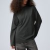 New Weekday Oversized Washed Long Sleeve Top