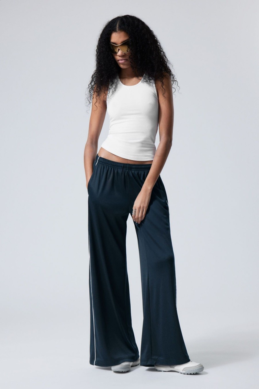 Online Weekday Oversized Sports Track Trousers