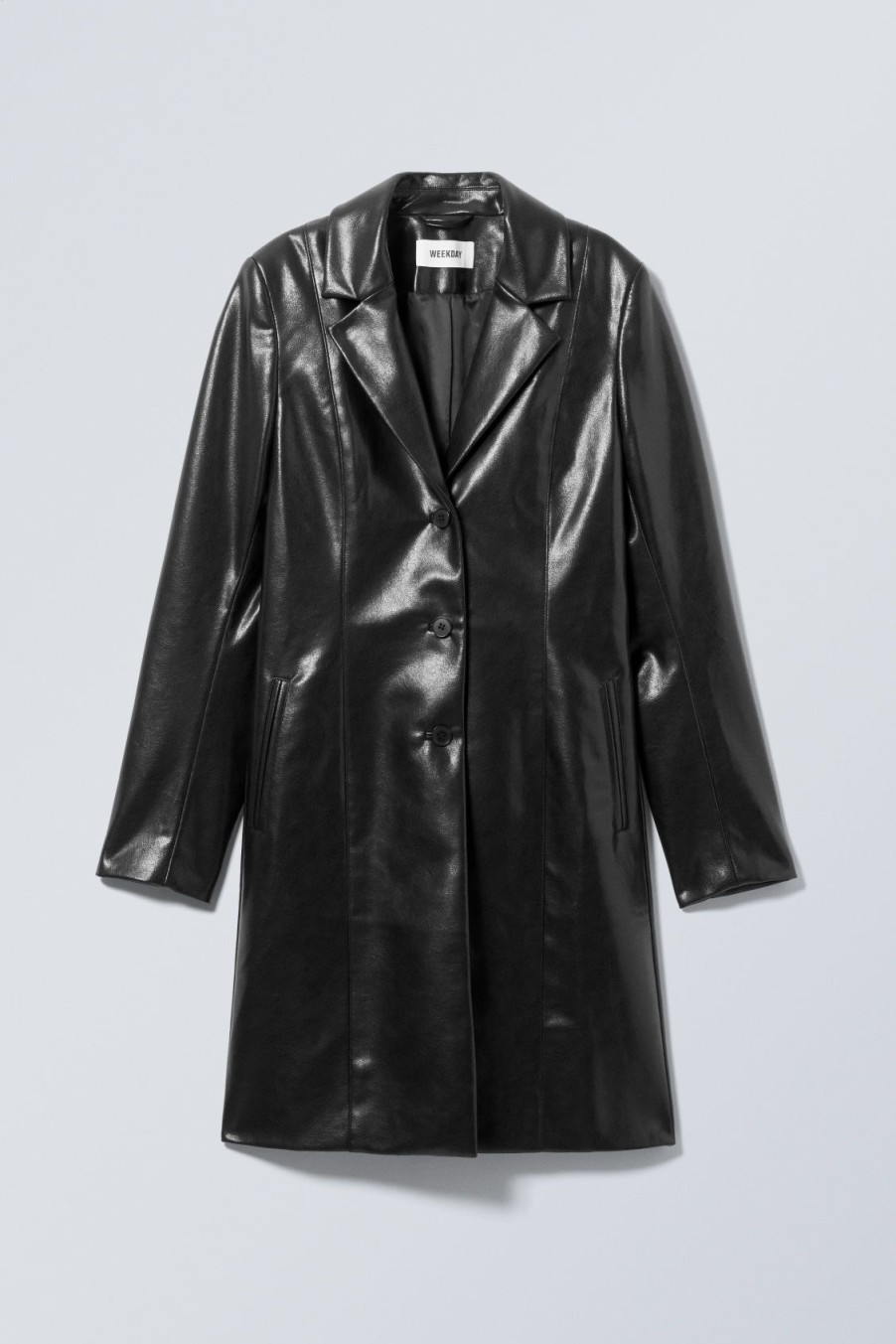 Wholesale Weekday Zoe Coated Faux Leather Coat