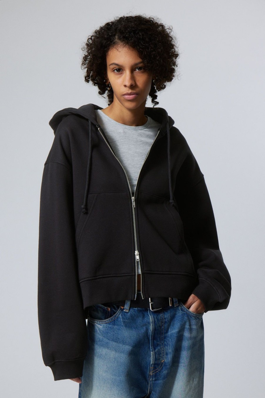 Best Weekday Boxy Heavy Zip Hoodie