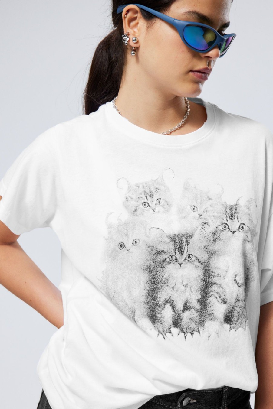 Online Weekday Oversized Printed T-Shirt