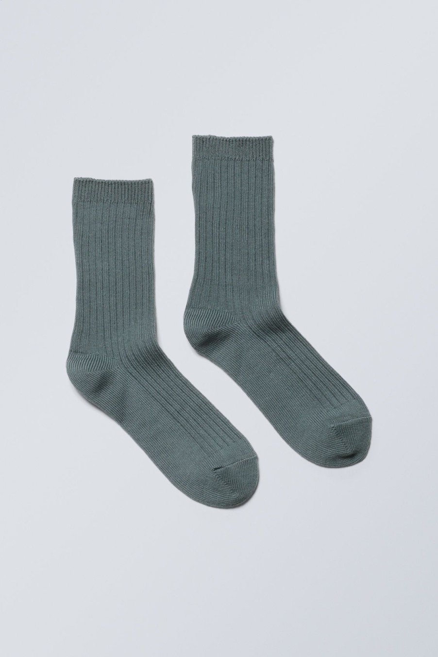 New Weekday Pond Ribbed Socks