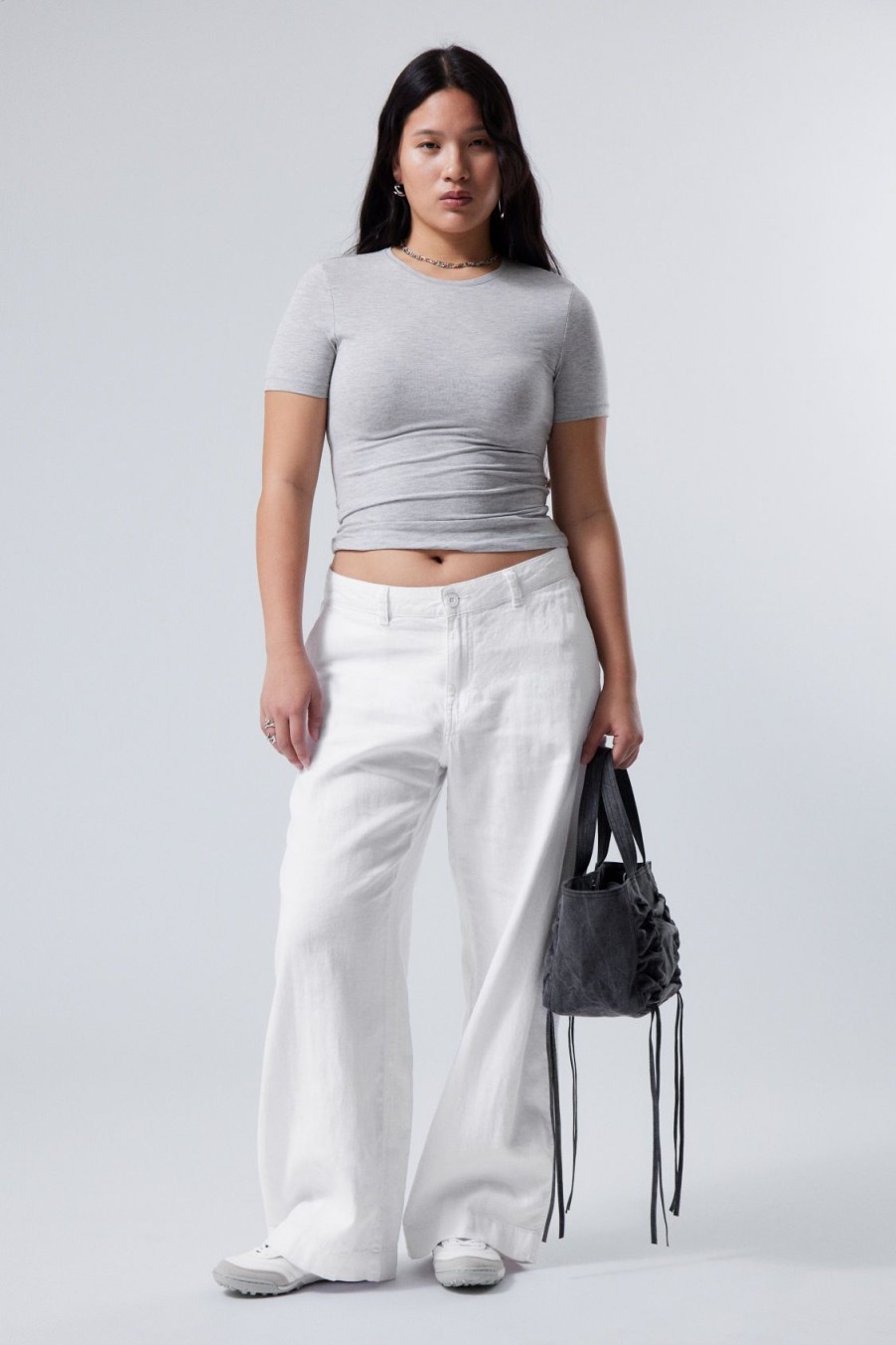 Clearance Weekday Loose Carpenter Linen Blend Trousers