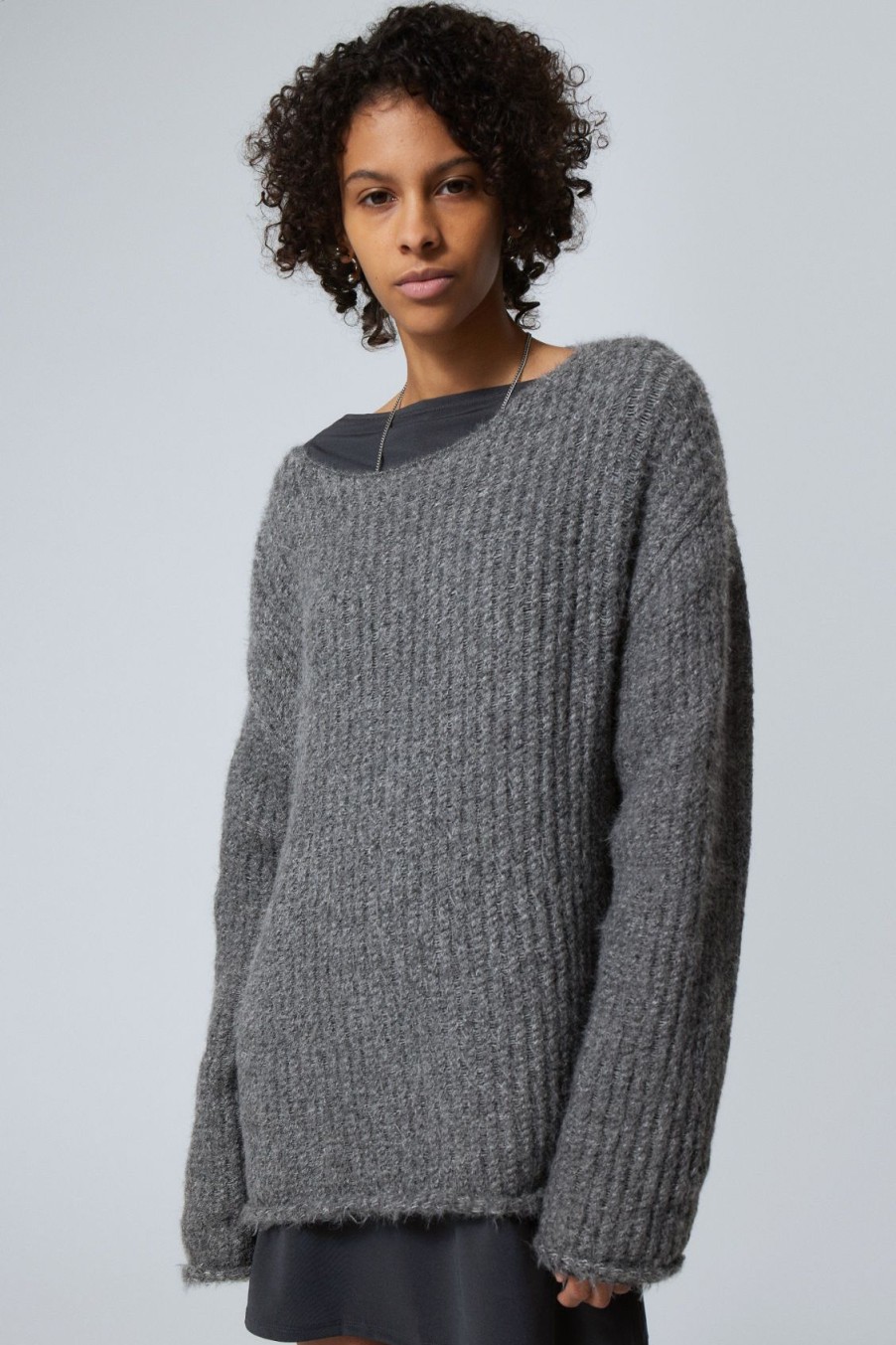 Hot Weekday Tone Open Structure Sweater