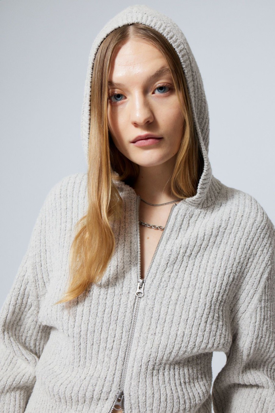 Best Weekday Ofelia Rib Knit Zip Hoodie