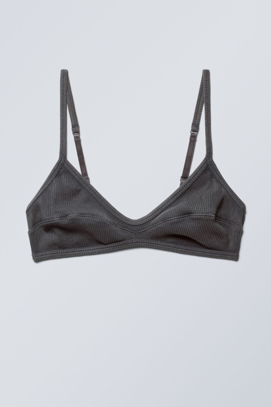 Online Weekday Washed Rib Cotton Bra