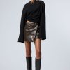 Clearance Weekday Pam Faux Leather Mini Skirt