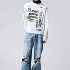 Wholesale Weekday Great Boxy Graphic Long Sleeve T-Shirt