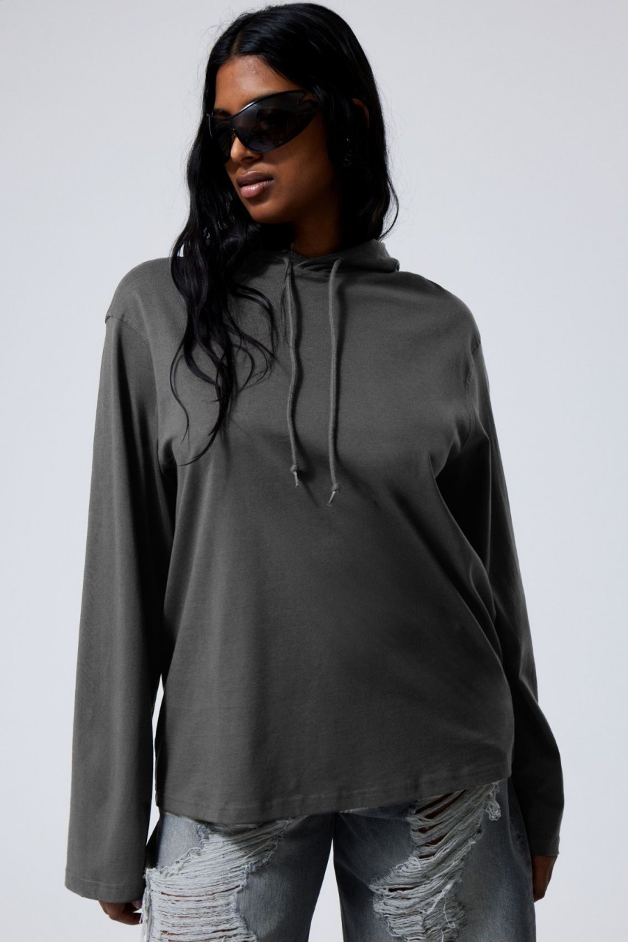 Best Weekday Oversized Hooded Long Sleeve