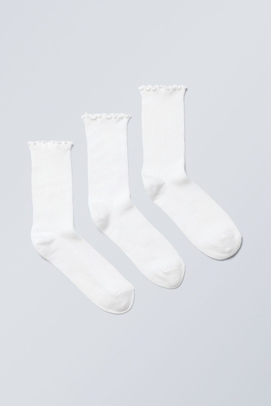 New Weekday 3-Pack Frill Edge Socks