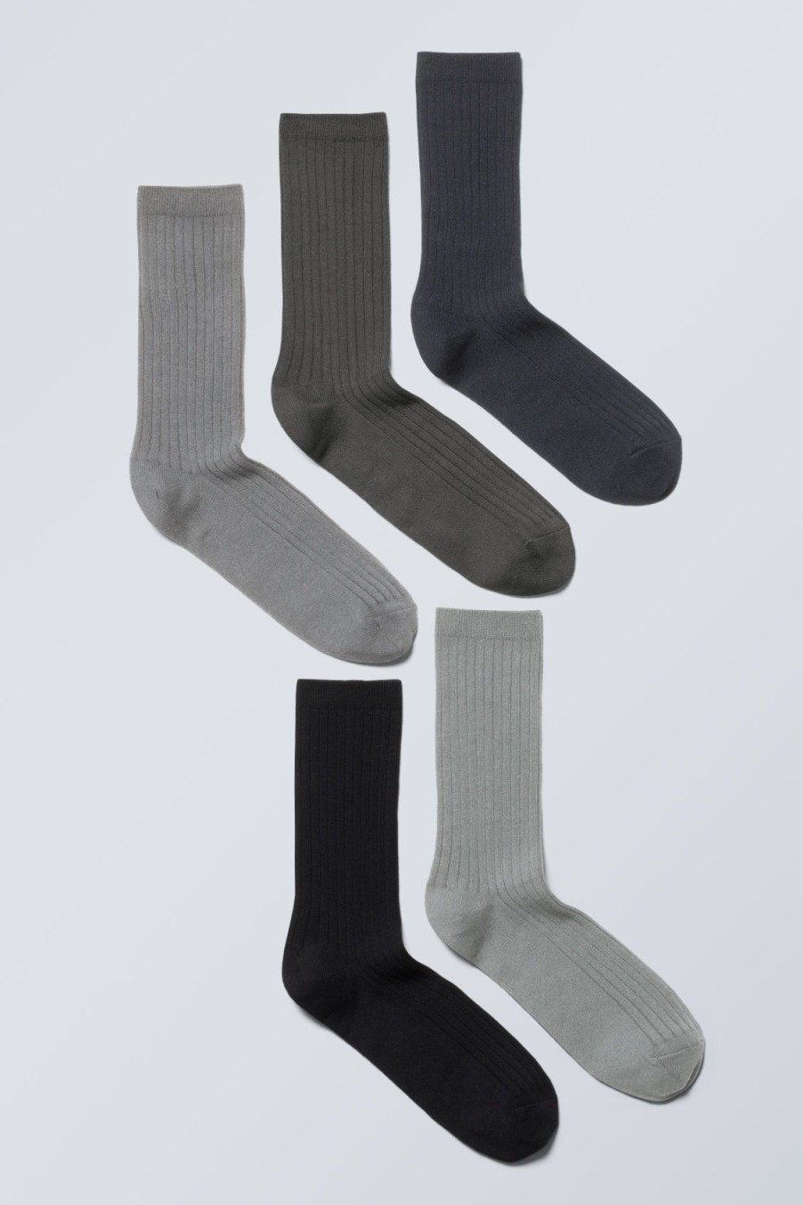 Wholesale Weekday 5-Pack Rib Socks