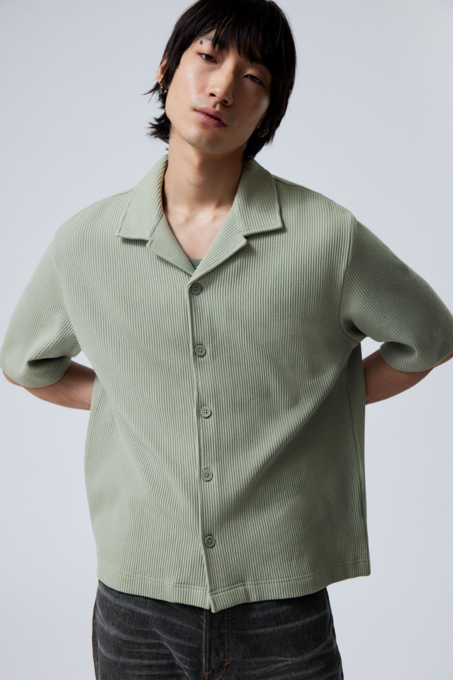 Clearance Weekday Rib Relaxed Resort Shirt