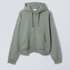 New Weekday Boxy Midweight Zip Hoodie