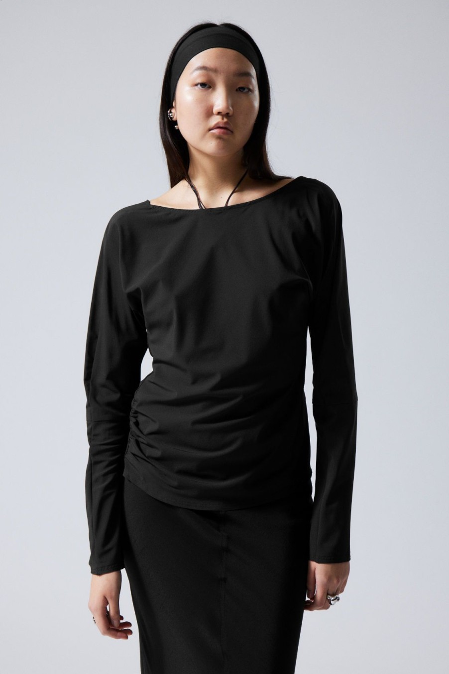 Clearance Weekday Derya Asymmetric Longsleeve Top