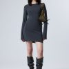 Clearance Weekday Era Boat Neck Mini Dress