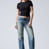 Online Weekday Arrow Low Straight Jeans