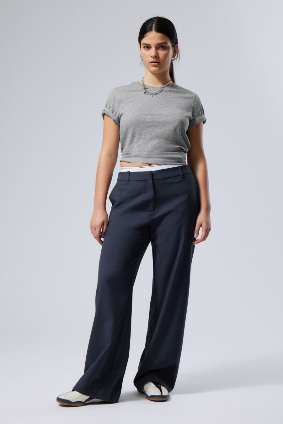 Clearance Weekday Emily Low Waist Suiting Trousers