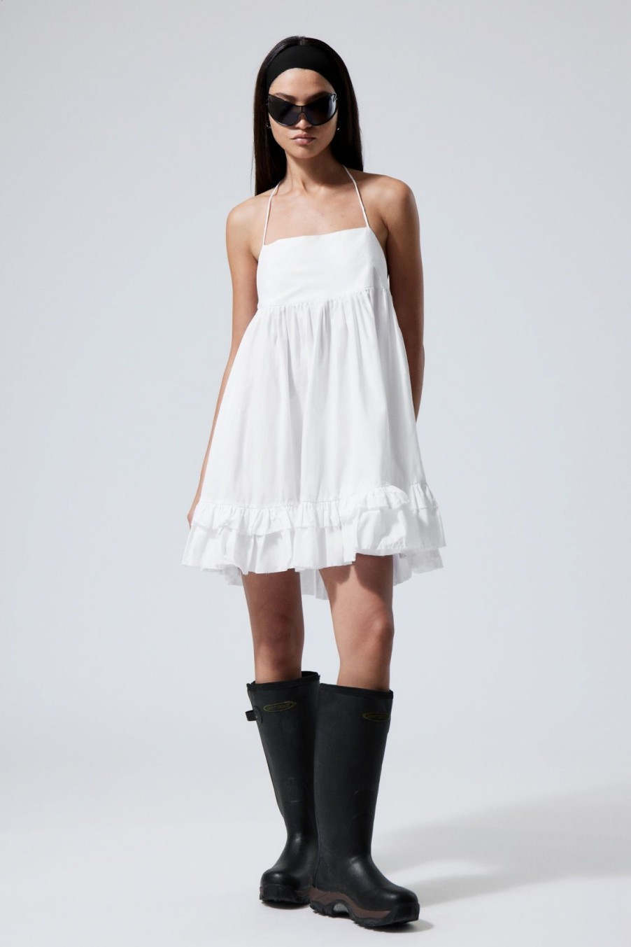 Clearance Weekday Mini Poplin Strap Dress