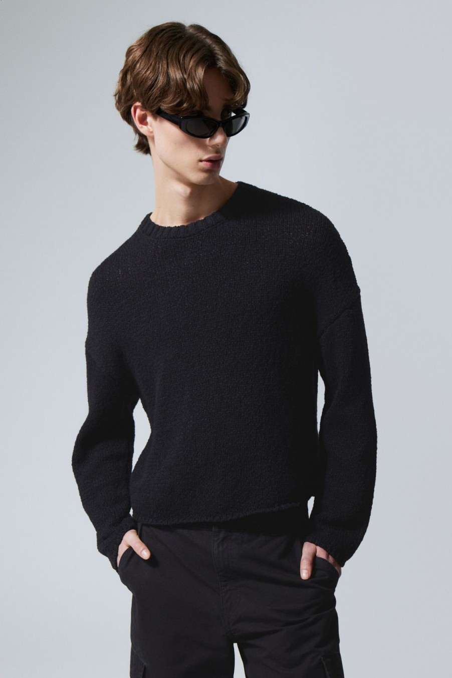 Hot Weekday Cropped Heavy Knitted Sweater