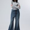 Online Weekday Grove Low Baggy Flared Jeans