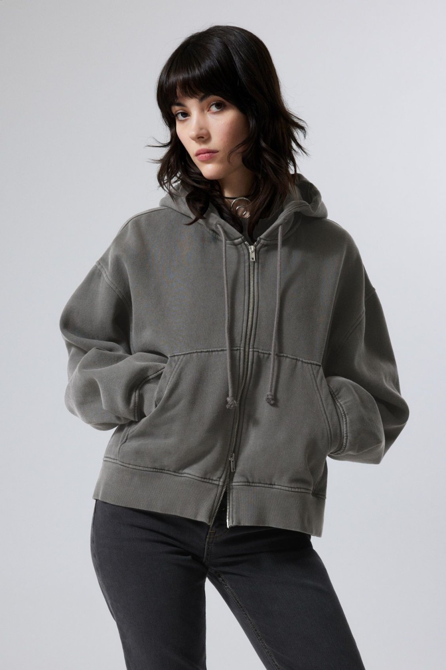 Best Weekday Boxy Heavyweight Zip Hoodie