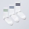 New Weekday 3-Pack Sport Striped Socks