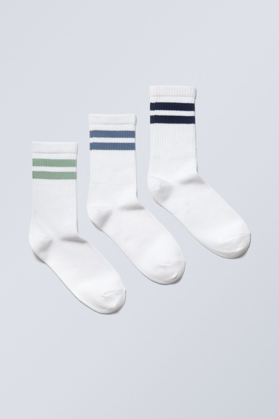 New Weekday 3-Pack Sport Striped Socks