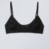 Hot Weekday Pointelle Scooped Cotton Bra