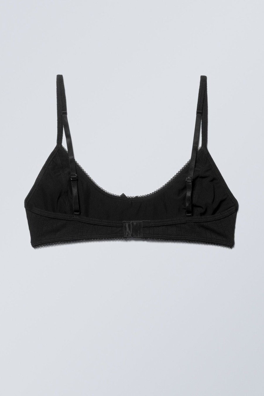 Hot Weekday Pointelle Scooped Cotton Bra