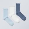 Hot Weekday 3-Pack Frill Edge Socks