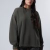 Clearance Weekday Boxy Crew Neck Sweatshirt