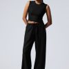 Online Weekday Mia Linen Mix Trousers