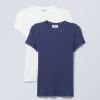 Clearance Weekday 2-Pack Close Fitted Rib T-Shirt