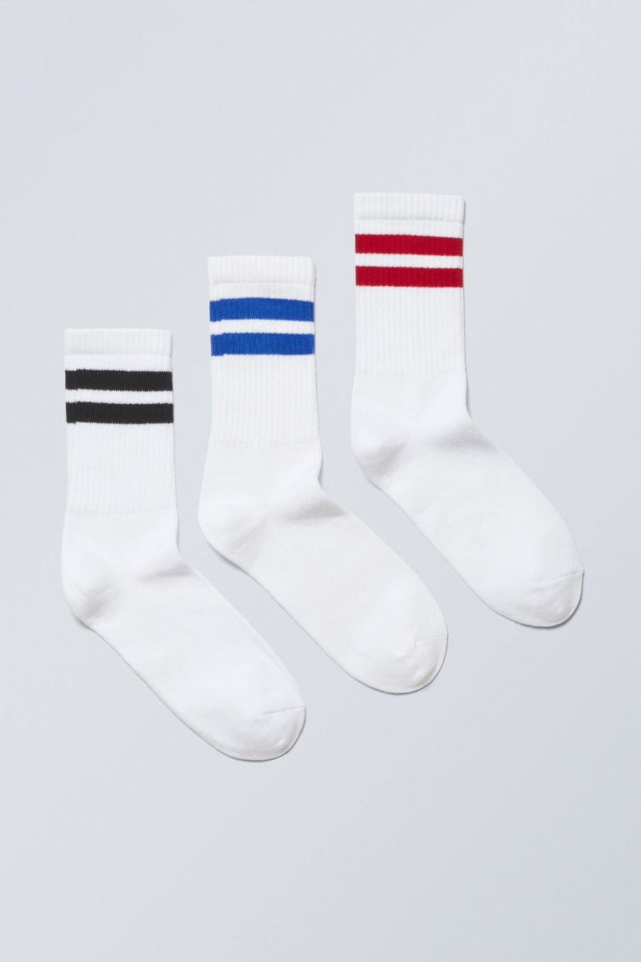 New Weekday 3-Pack Sport Striped Socks