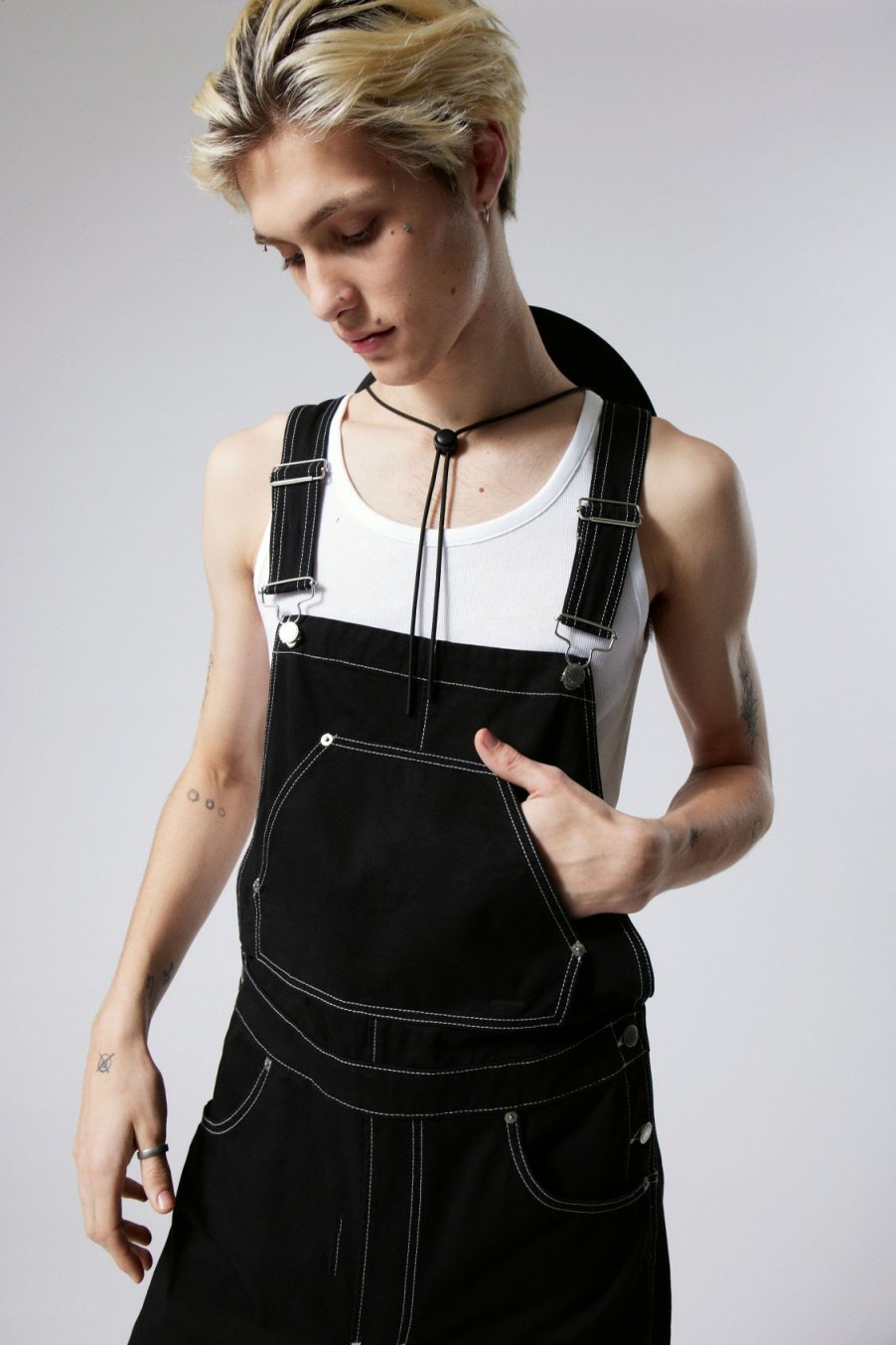 Hot Weekday Astro Loose Canvas Dungarees